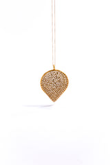 18K Gold & Rose Cut Diamond (4.2c) Teardrop Pendant (2" length, 1.5" wide) #7265-Neck Pendant-Gretchen Ventura