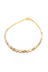 Rose Cut Diamond (8.89C) in 24K Gold & 22K Back w/ Hand Painted Enamel #9573-Necklaces-Gretchen Ventura