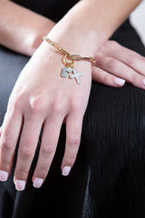 14 K Gold Paper Clip Bracelet #2887-Bracelets-Gretchen Ventura