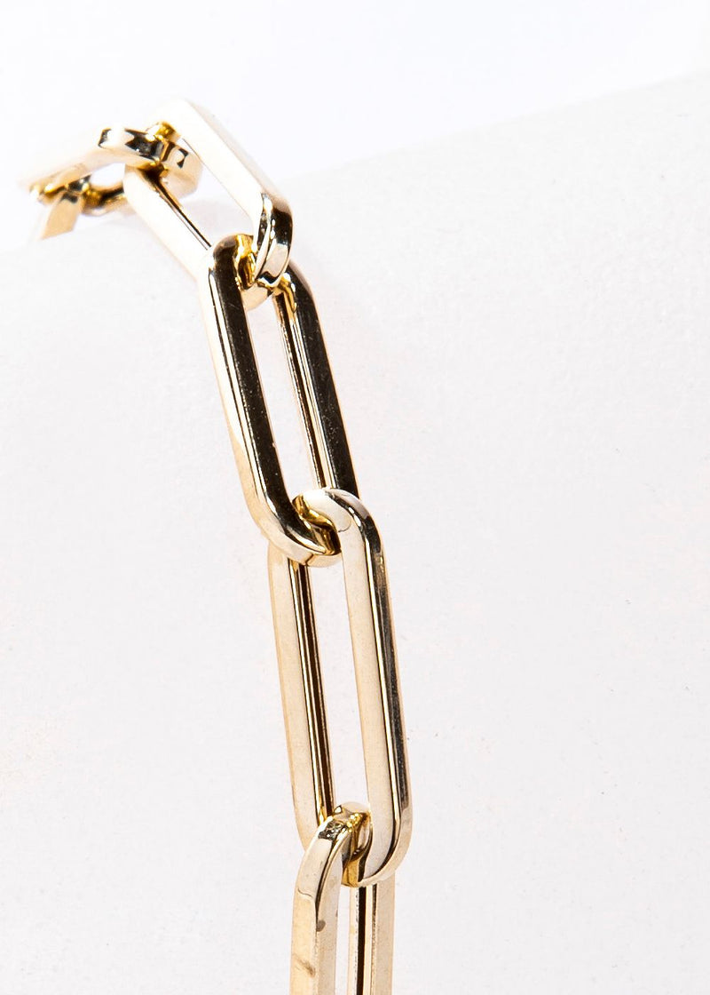 14 K Gold Paper Clip Bracelet #2887-Bracelets-Gretchen Ventura