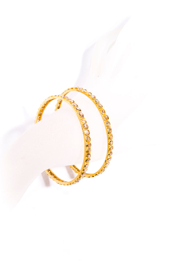 20K Rose Cut Diamond Bangle #2893-Bracelets-Gretchen Ventura