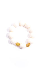 18K Rose Cut Diamond Round and Oval Beads & Moose Antler Beads (15mm) Bracelet #2901-Bracelets-Gretchen Ventura