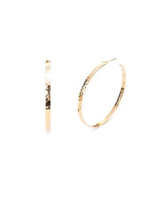 Hand Hammered 18K Gold 50 mm Hoop Earrings #3409-Earrings-Gretchen Ventura