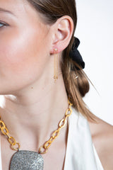 14K Gold and Diamond Fringe Earrings (2") #3494-Earrings-Gretchen Ventura