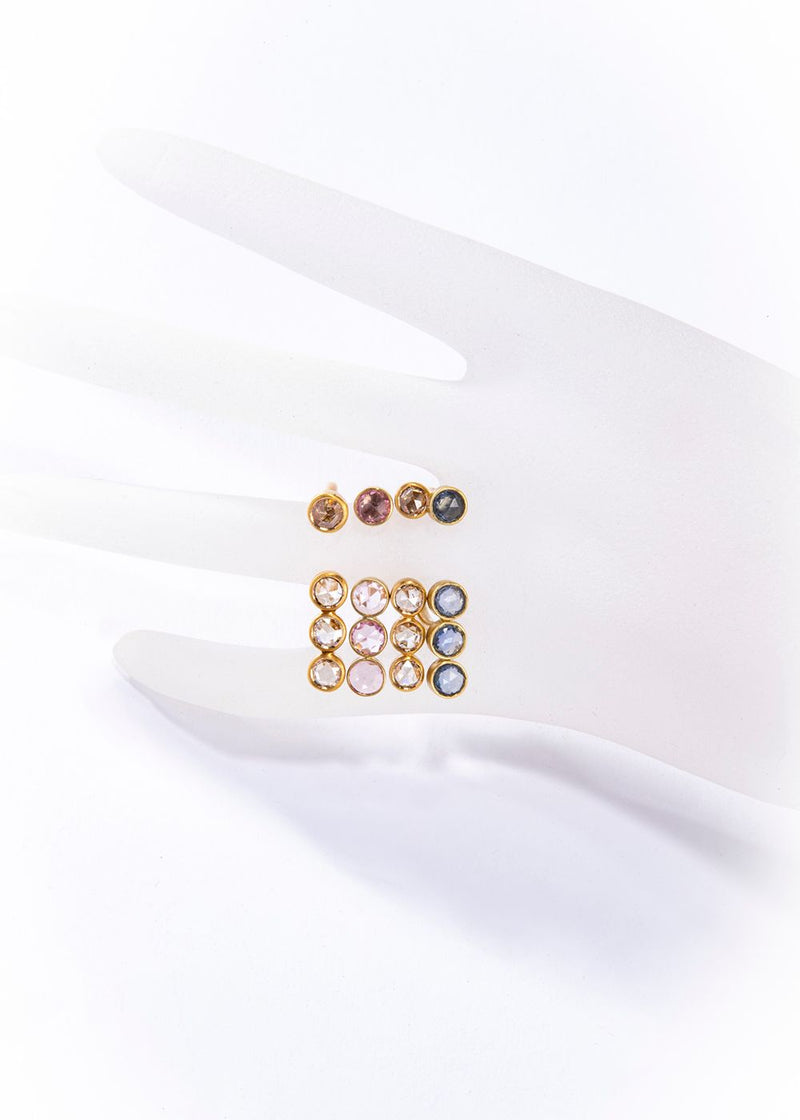 14 K Matte Gold Ring w/ Champagne Diamond (0.68 C or 0.98 C) #5030-Rings-Gretchen Ventura