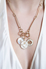 14K Yellow Gold, Diamond & Enamel Good Luck Pendant #7200-Neck Pendant-Gretchen Ventura