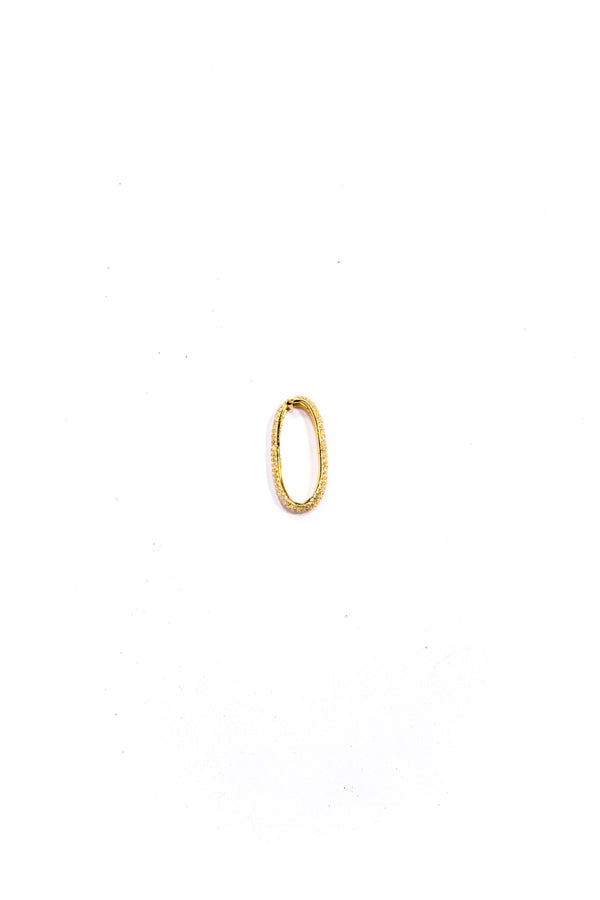 Oval Link Brilliant Diamond Clasp (.58c) (1") Yellow Gold #7259-Clasp-Gretchen Ventura