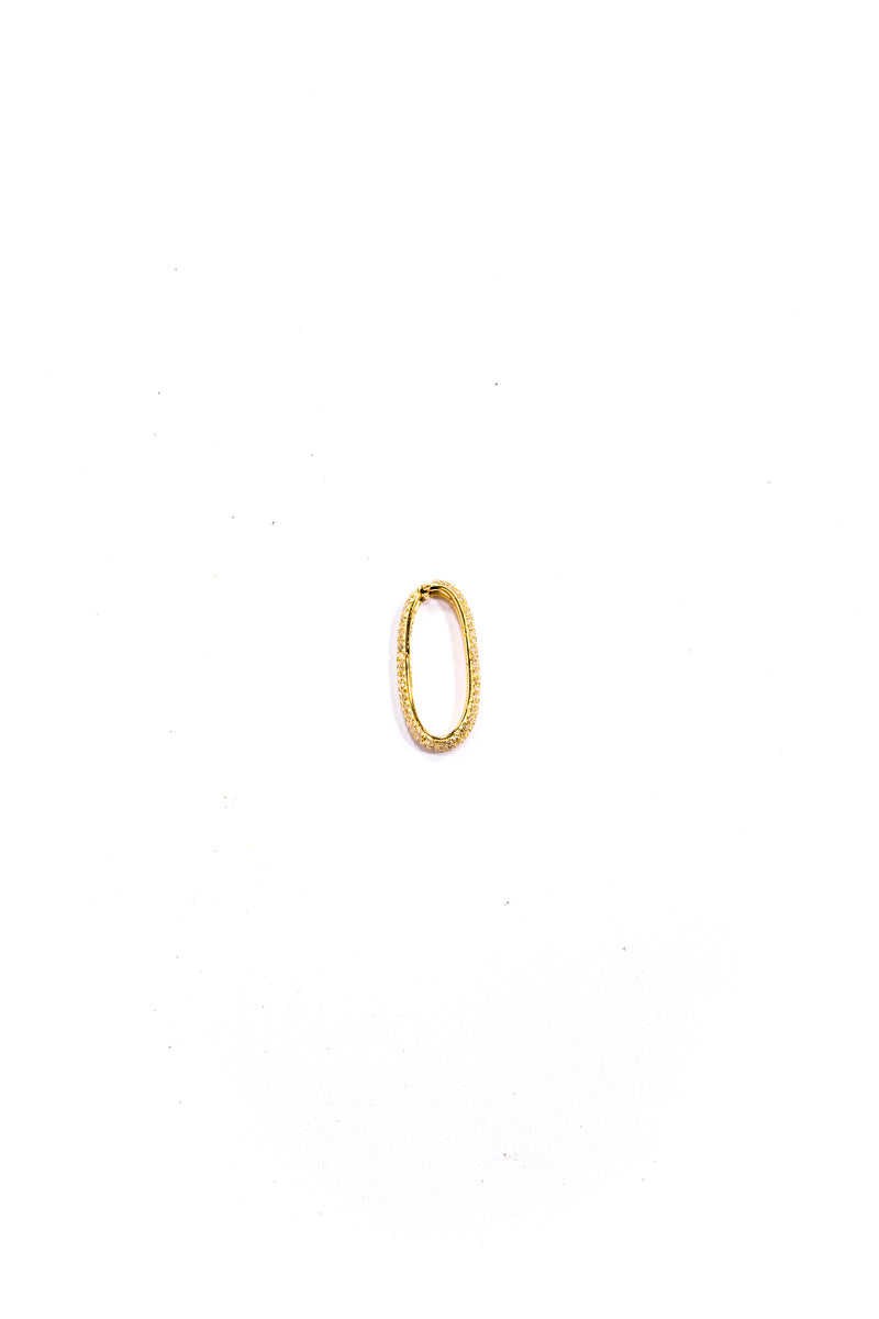 Oval Link Brilliant Diamond Clasp (.58c) (1") Yellow Gold #7259-Clasp-Gretchen Ventura