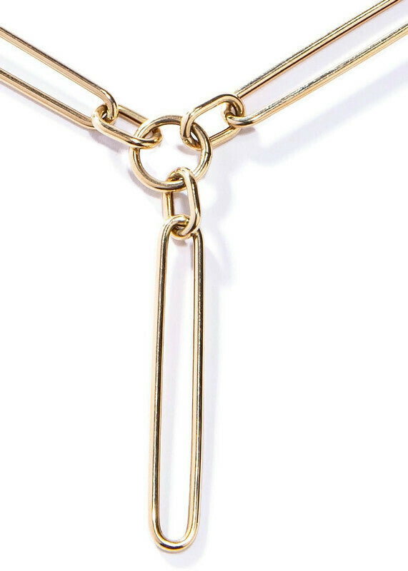 14K Gold Long Link chain w/ T (18"+2.20") #7602-Chain-Gretchen Ventura