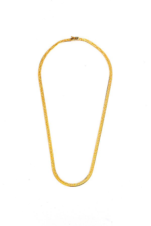 14K Gold Herringbone 6mm Wide Chain (18") #7658-Chain-Gretchen Ventura