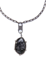 Black Rutilated Quartz & Diamond Pendant-Necklaces-Gretchen Ventura