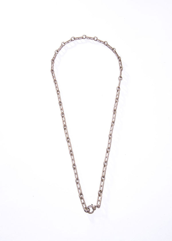 Single Cut White Diamond (51.5c) "H" link chain w/ Diamond Lobster Clasp (32") #9408-Necklaces-Gretchen Ventura