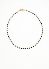 Faceted Black Diamond in 18K Gold Rosary Chain w/ Diamond Lobster Clasp #9312-Chain-Gretchen Ventura