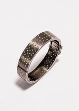 Matte Rhodium Plate Sterling & Pave Diamond Cuff (.60", 1.2C)-Bracelets-Gretchen Ventura