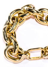 14K Gold Jumbo Mixed Oval Link Bracelet #2337-Bracelets-Gretchen Ventura