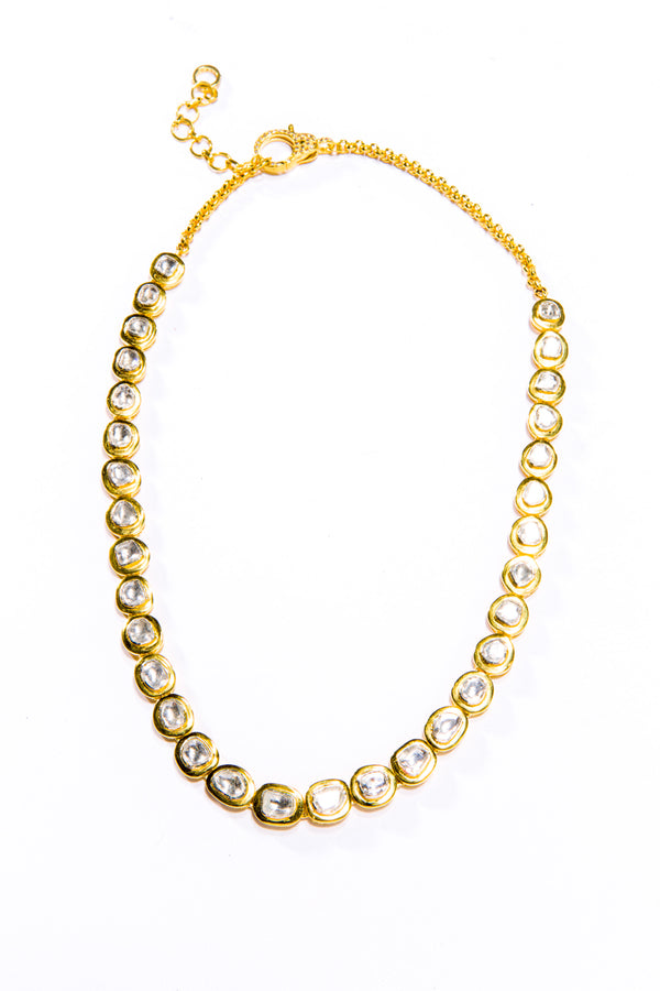 Rose Cut Diamond (4.84C) Gold Vermeil over Sterling (54.4g) #9551-Necklaces-Gretchen Ventura