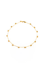 18K Gold Chain W/ Diamond (2.29C) Drops (15")-Gretchen Ventura
