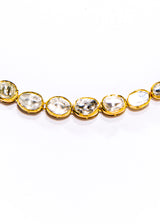 Rose Cut Diamond (8.89C) in 24K Gold & 22K Back w/ Hand Painted Enamel #9573-Necklaces-Gretchen Ventura