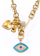 18K Matte Gold and Diamond Heart Pendant #7234-Neck Pendant-Gretchen Ventura