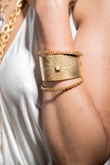 20K Rose Cut Diamond Bangle #2893-Bracelets-Gretchen Ventura