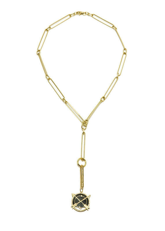 14K Gold Long Link chain w/ T (18"+2.20") #7602-Chain-Gretchen Ventura