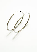 Sterling Silver w/Diamond Hoops (60 mm) #3346-Earrings-Gretchen Ventura