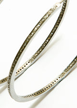 Sterling Silver w/Diamond Hoops (60 mm) #3346-Earrings-Gretchen Ventura