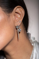 360 Degree Raw Diamond Spike Earring (1.8") #3501-Earrings-Gretchen Ventura