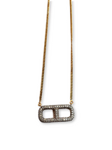 14K Gold (5.3g) W/ Brilliant Diamond (.73C) Mini Rockstar Necklace (15”-17”) #9605-Necklaces-Gretchen Ventura