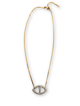 14K Gold (5.4g) W/ Brilliant Diamond (.84C) Mini Rockstar Necklace (15”-17”) #9606-Necklaces-Gretchen Ventura