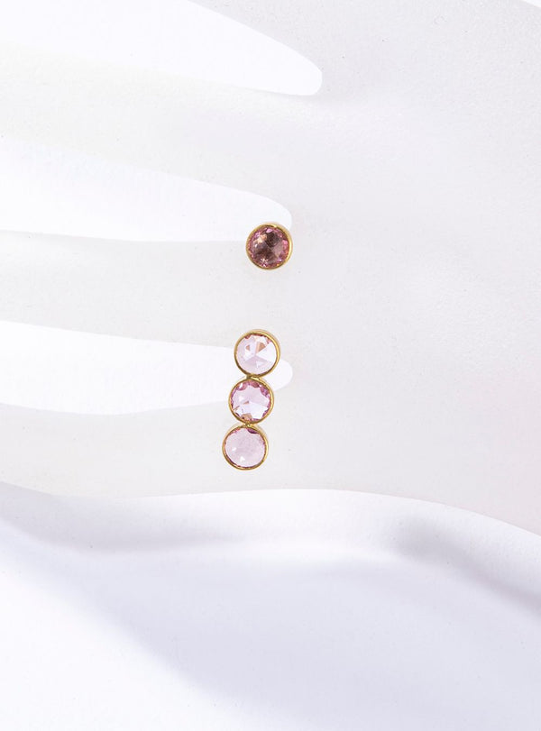 14 K Matte Gold Ring w/ Pink Sapphire (1.30 C) #5032-Rings-Gretchen Ventura