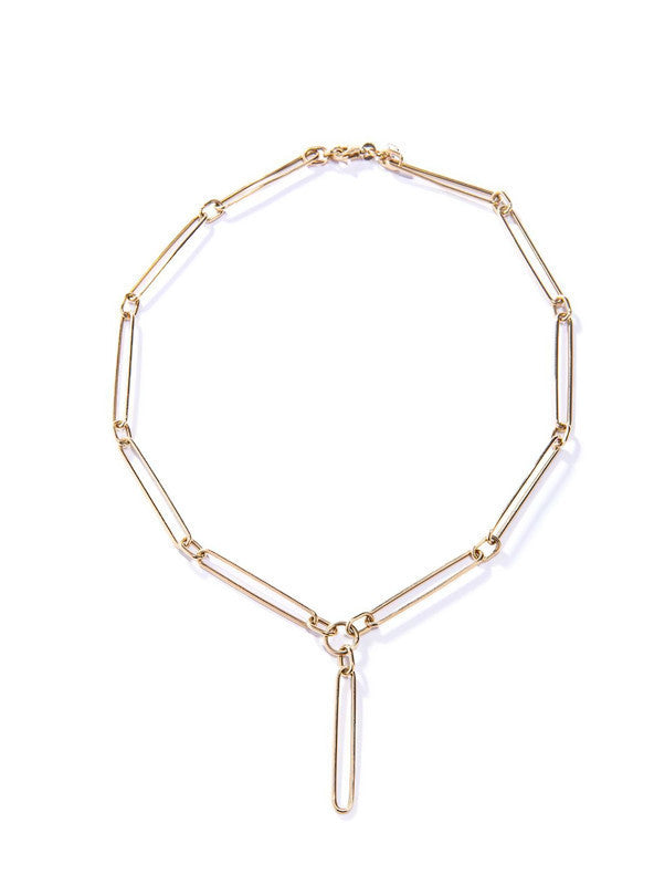 14K Gold Long Link chain w/ T (18"+2.20") #7602-Chain-Gretchen Ventura