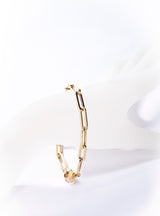 14 K Gold Paper Clip Bracelet #2887-Bracelets-Gretchen Ventura