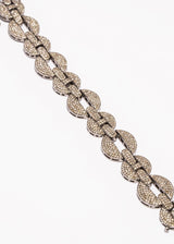 Pave Diamond & Sterling Link Bracelet (7.65 C) #2800-Bracelets-Gretchen Ventura
