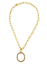 20 K Matte Gold Large Oval Link Chain w/ 18 K Gold Clasp (11.3g) 17.5" #7716-Chain-Gretchen Ventura